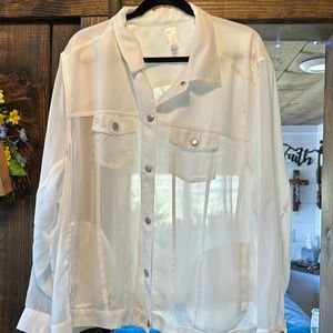 Marla Wynne sheer button down shirt